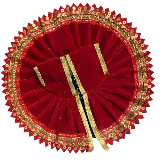 Red Velvet Dress for Laddu Gopal Idol – Stylish and Divine