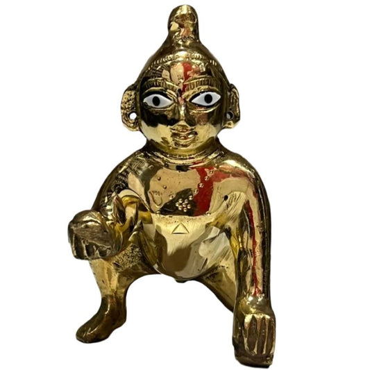 "Laddu Gopal Idol in Copper and Zinc – Durable and Divine Statue"